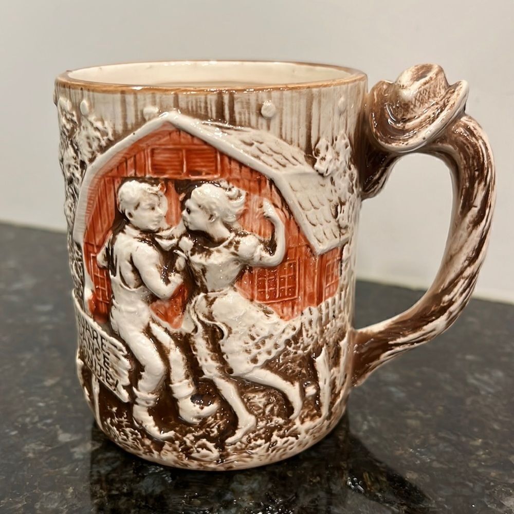 Square Dancing Vintage Mug by Enesco 1978